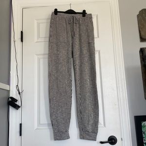 Black and White Striped Joggers